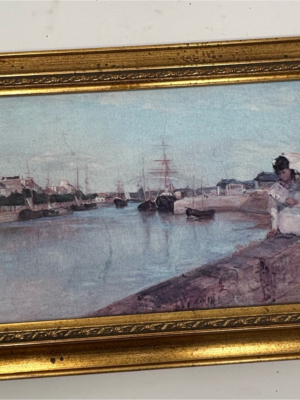 Berthe Morisot “ The Harbor At Lorient” Framed Print Reproduction